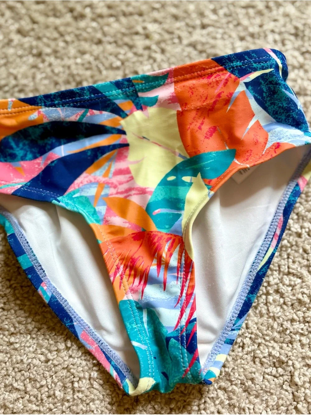 Kids Floral Tropical Two-Piece Swim Set - Orange Multi Size 6/7